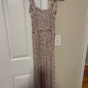 Floral Maxi Dress with Ruffle Details